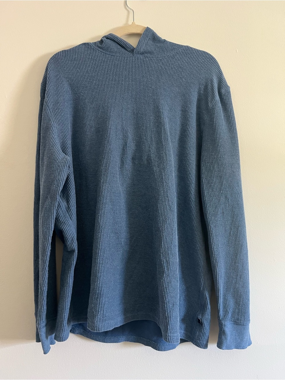 GAP Men’s Slate Blue Crewneck Thermal Hoodie